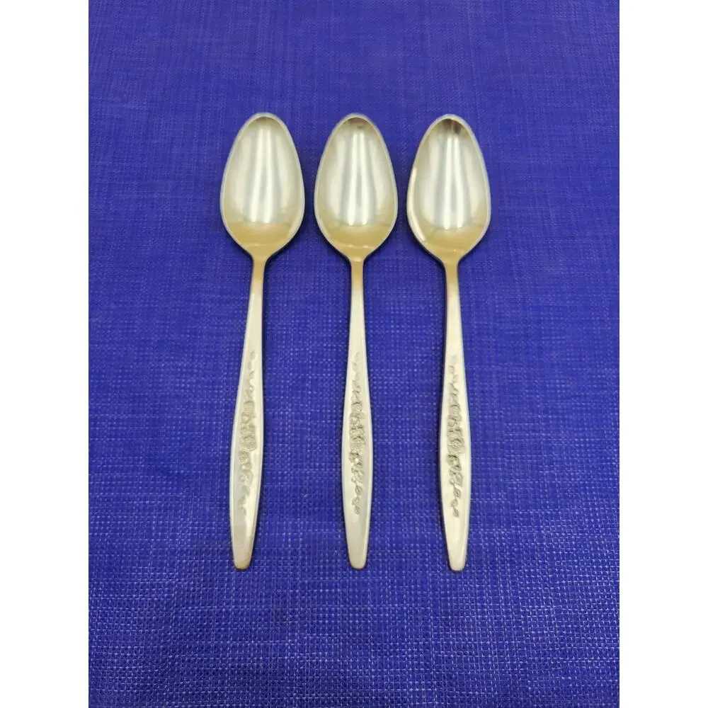 INTERNATIONAL silverplate LAUREL MIST Set 3 Tablespoon Vtg